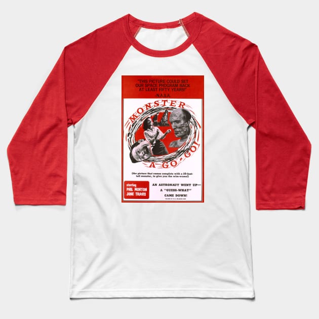 Monster A Go-Go Baseball T-Shirt by Starbase79